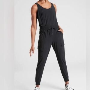 Athleta Black Sleeveless Jumpsuit